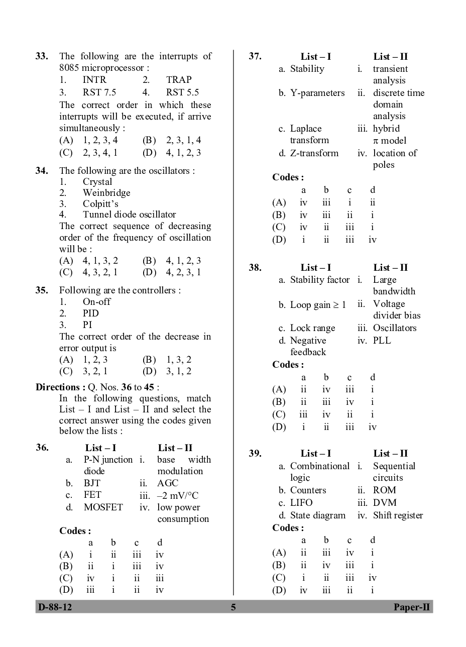 UGC NET Electronic Science Previous Year Question Paper With Solution 2015 - Page 5