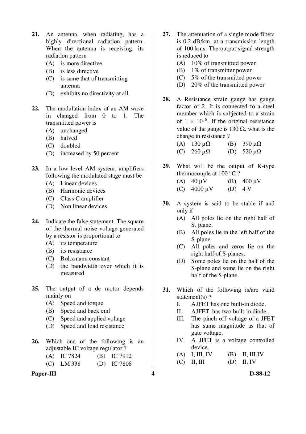 UGC NET Electronic Science Previous Year Question Paper With Solution 2016 - Page 4