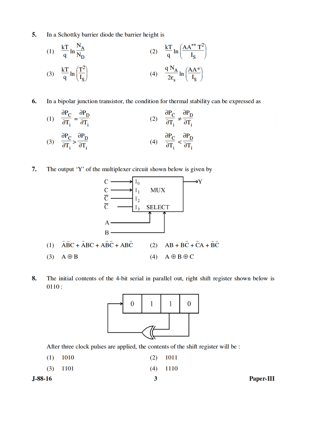 UGC NET Electronic Science Previous Year Question Paper With Solution 2017 - Page 3