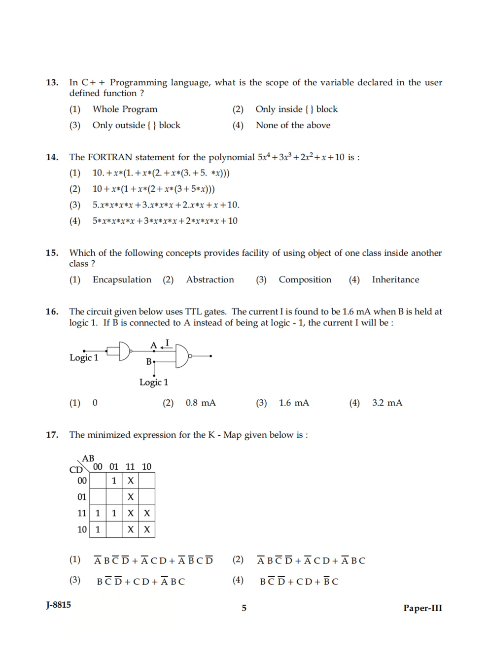 UGC NET Electronic Science Previous Year Question Paper With Solution 2018 - Page 5