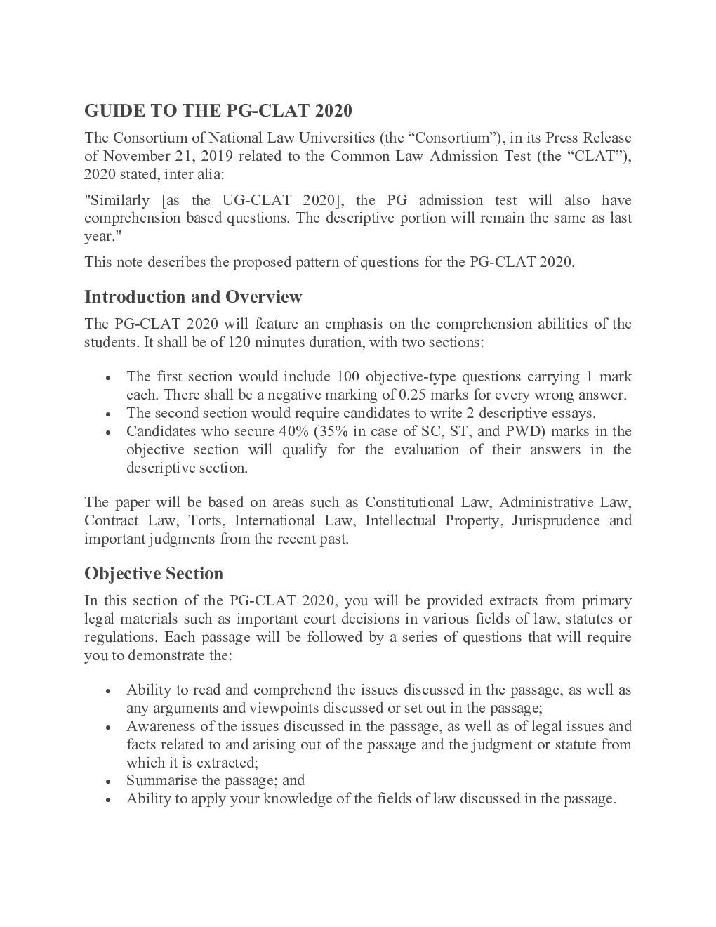 CLAT PG Syllabus 2020 - Page 2