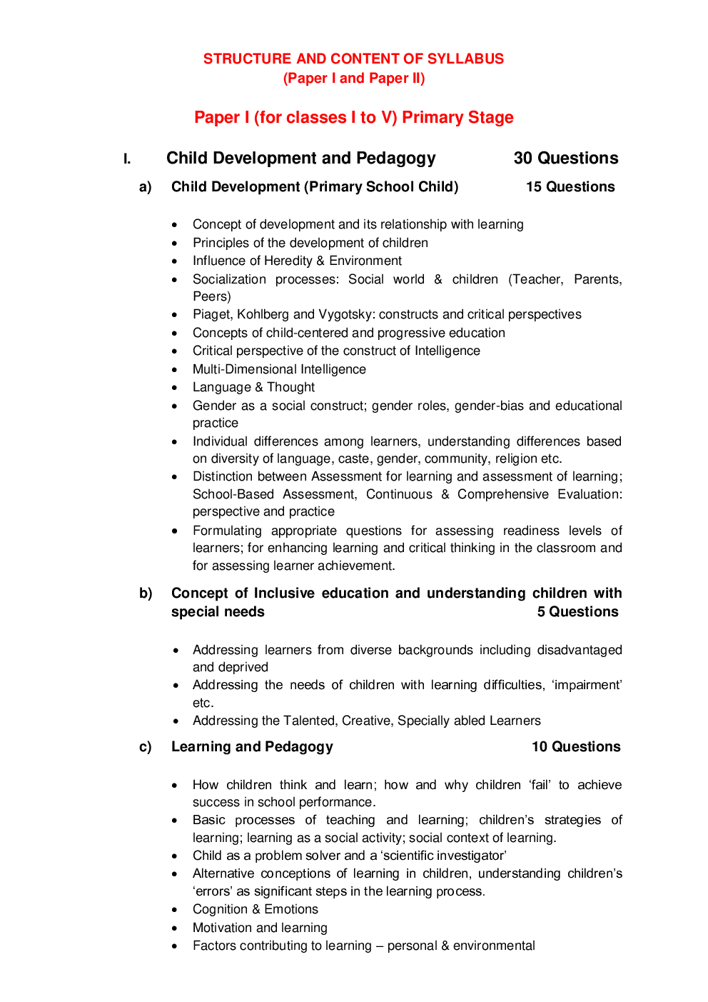 CTET Syllabus 2020 - Page 2