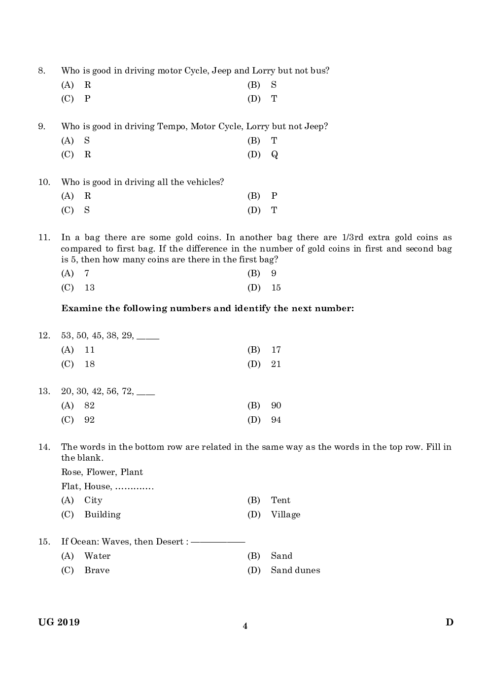 CLAT UG Previous Year Paper With Answer 2019 Paper-4 - Page 3