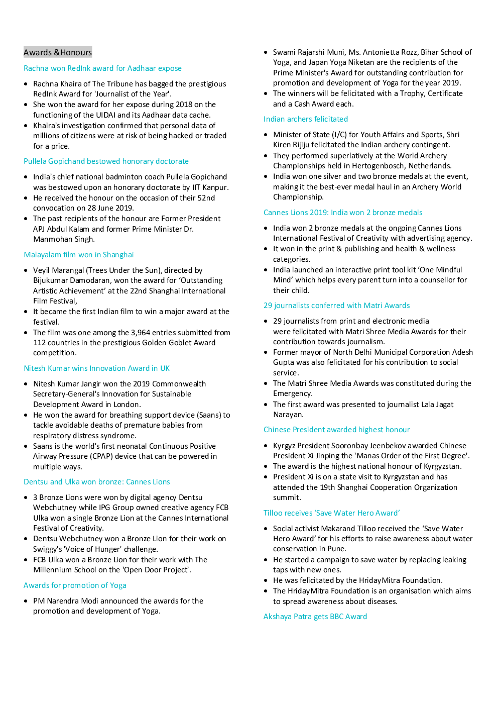 GK And Current Affairs  June 2019 - Page 3