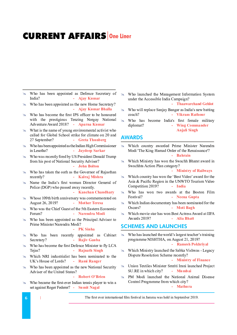 Current Affairs (English) December 2019 - Page 2