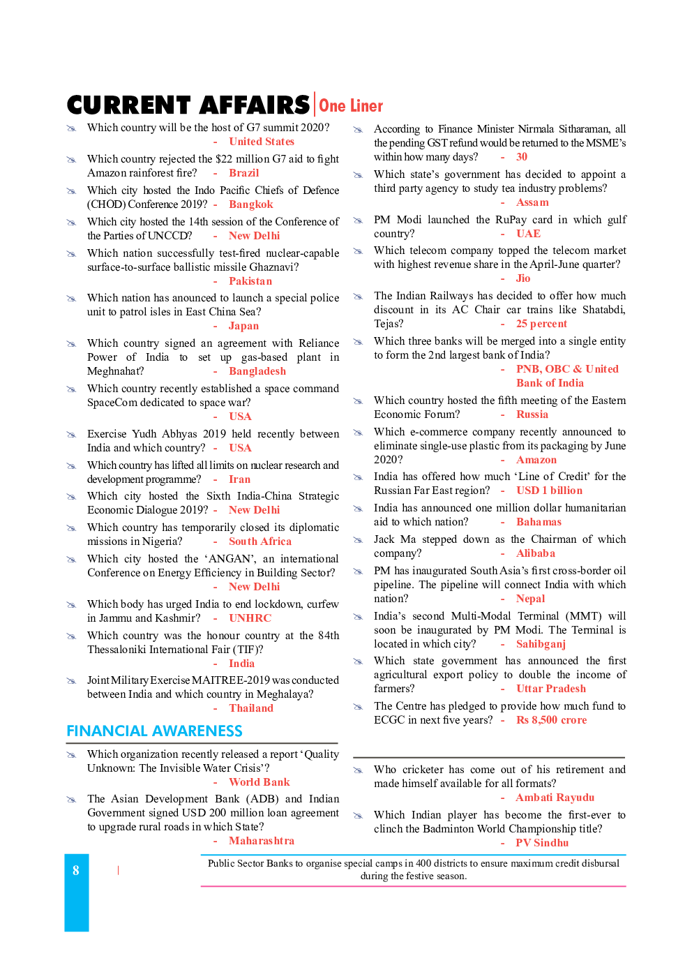 Current Affairs (English) December 2019 - Page 4