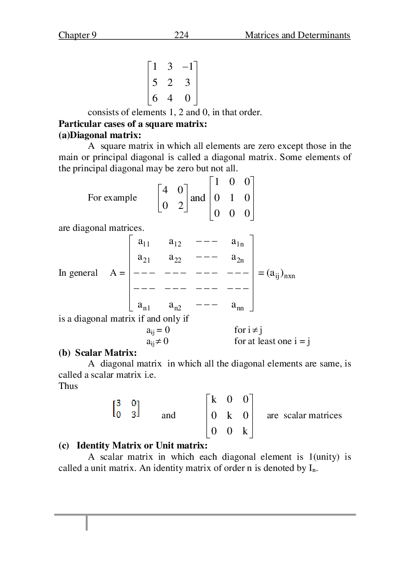 Download NDA Mathematics Matrices And Determinants Study Material PDF