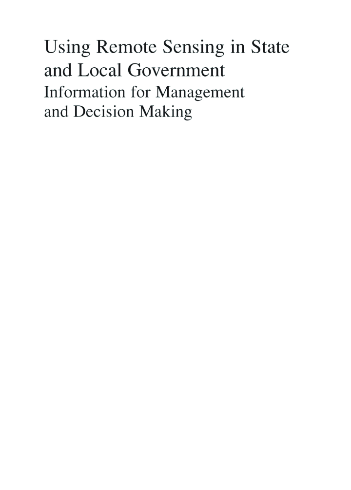 Using Remote Sensing In State And Local Government Information For Management And Decision Making - Page 2