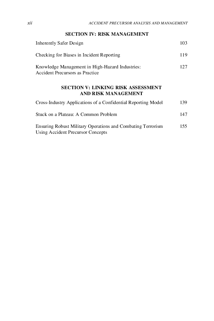 Accident Precursor Analysis And Management - Page 4