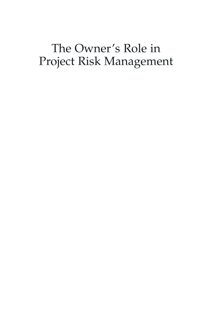 The Owner's Role In Project Risk Management - Page 2