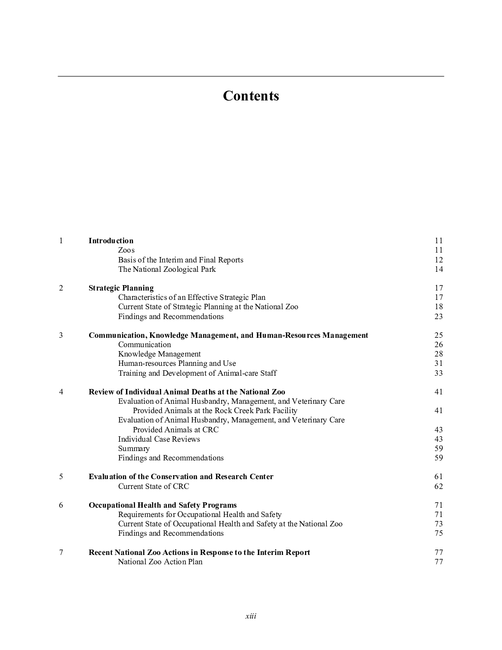 Animal Care And Management At The National Zoo Final Report - Page 3