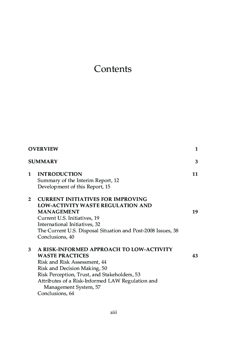 Improving The Regulation And Management Of Low Activity Radioactive Wastes - Page 3