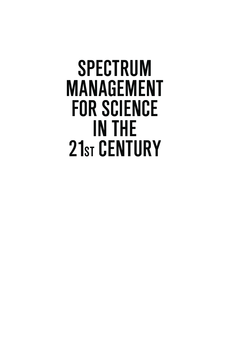 Spectrum Management For Science In The 21st Century - Page 2