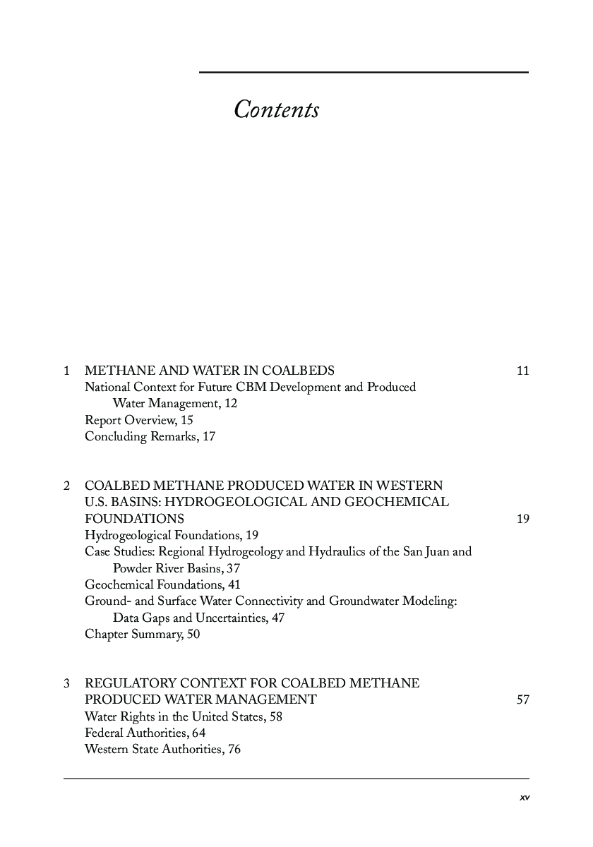 Management And Effects Of Coalbed Methane Produced Water In The Western United States - Page 3