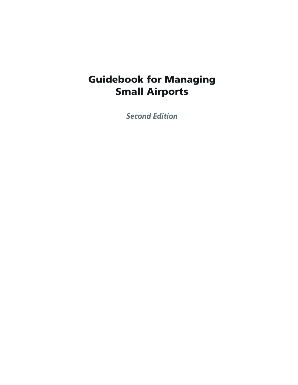 Guidebook For Managing Small Airports Second Edition - Page 2