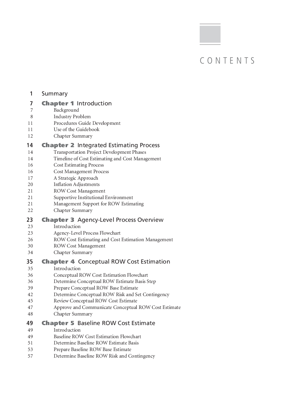 Procedures Guide For Right Of Way Cost Estimation And Cost Management - Page 3
