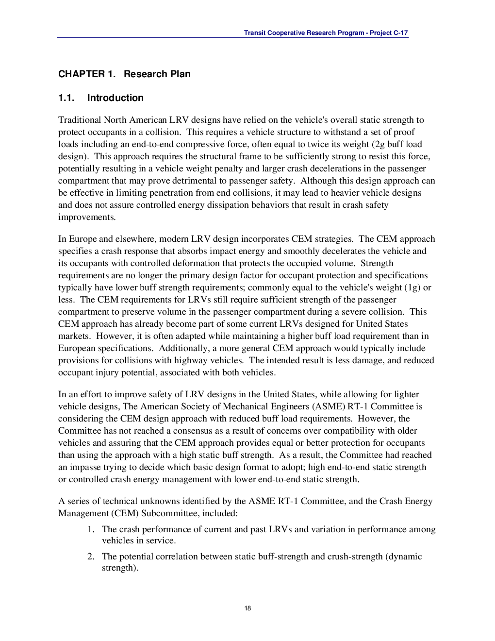 Development Of Crash Energy Management Performance Requirement For Light Rail Vehicles - Page 5
