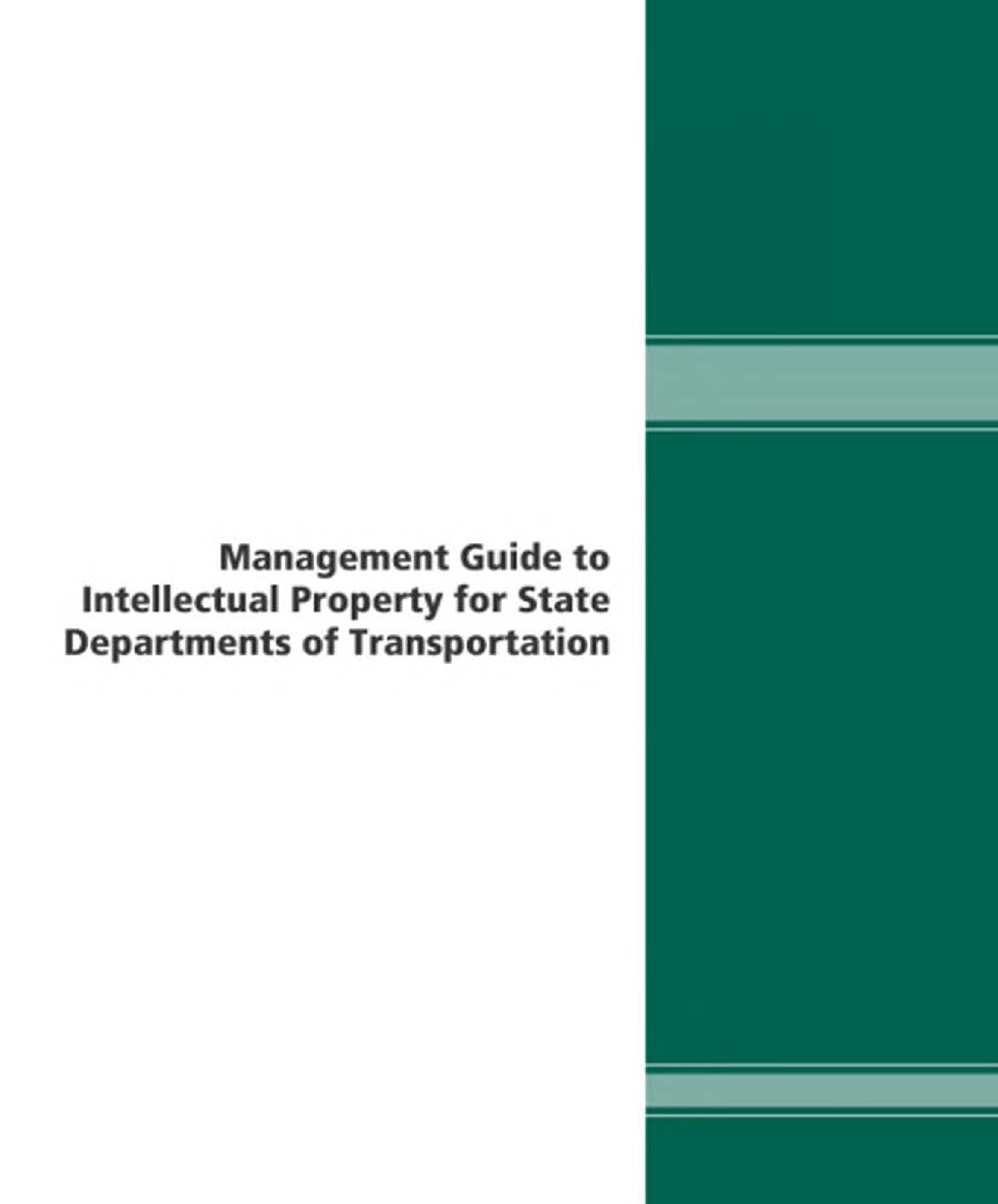 Management Guide to Intellectual Property For State Departments Of Transportation - Page 1