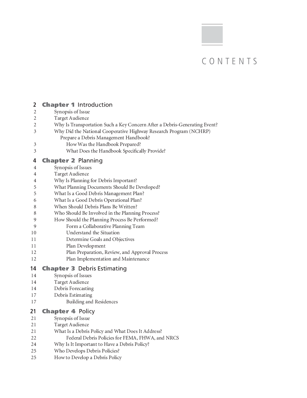A Debris Management Handbook For State And Local DOTs And Departments Of Public Works - Page 3