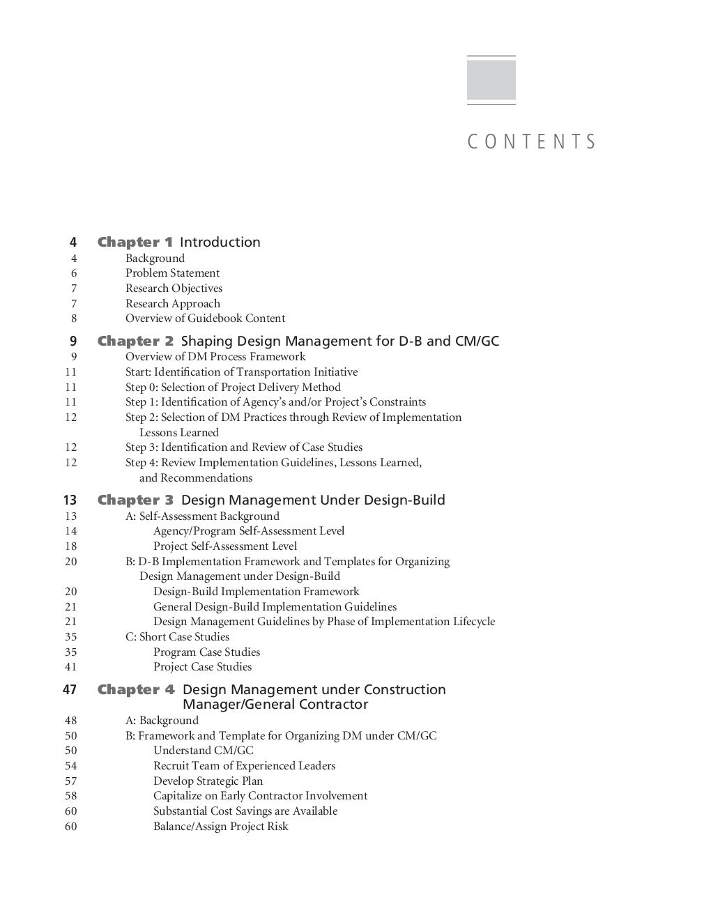 Guide For Design Management on Design Build And Construction Manager/General Contractor Projects - Page 3