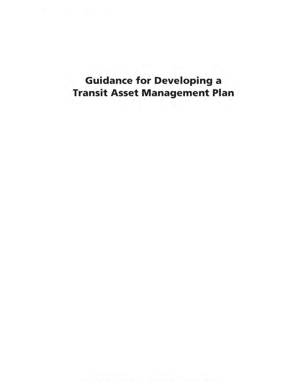 A guide to Developing A Transit Asset Management Plan - Page 2