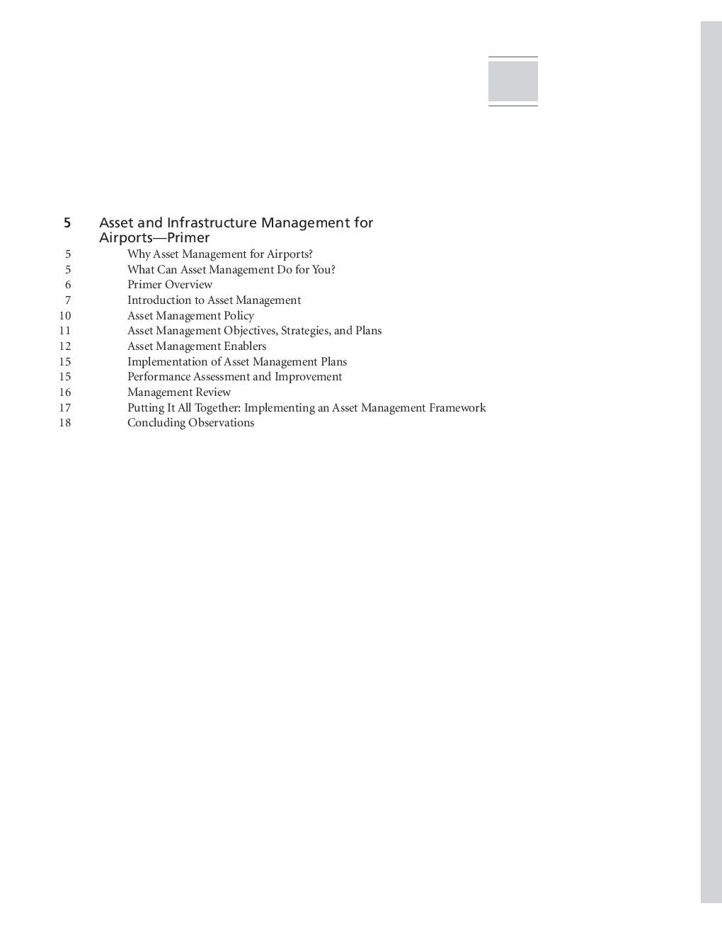 Asset And Infrastructure Management For Airports Primer And Guidebook - Page 5