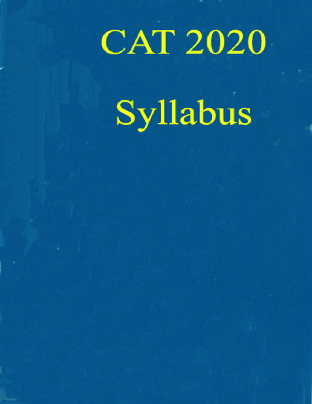 CAT 2020 Syllabus - Page 1