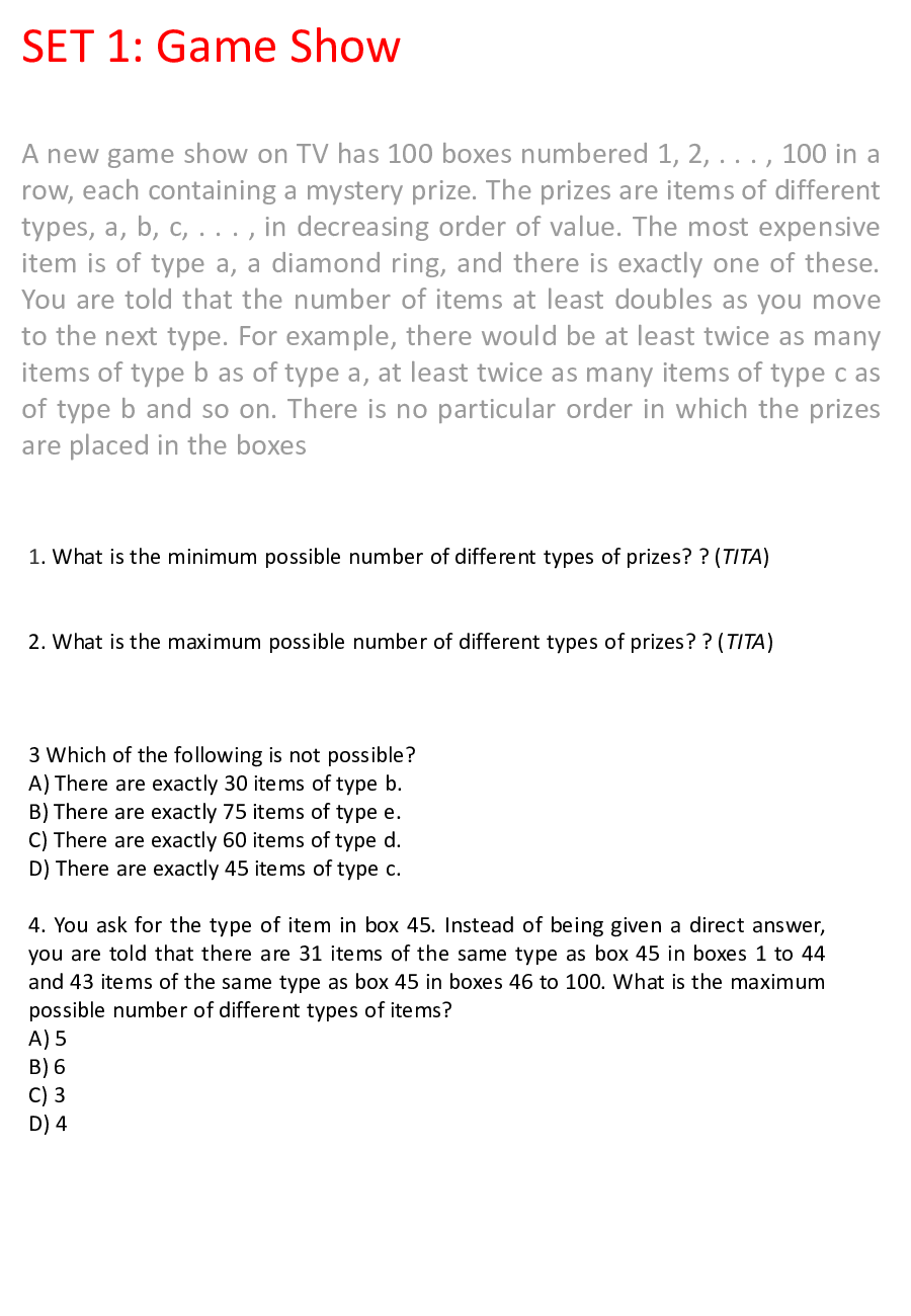 CAT Data Interpretation And Logical Reasoning Previous Year Paper With Answer Slot1 2019 - Page 3
