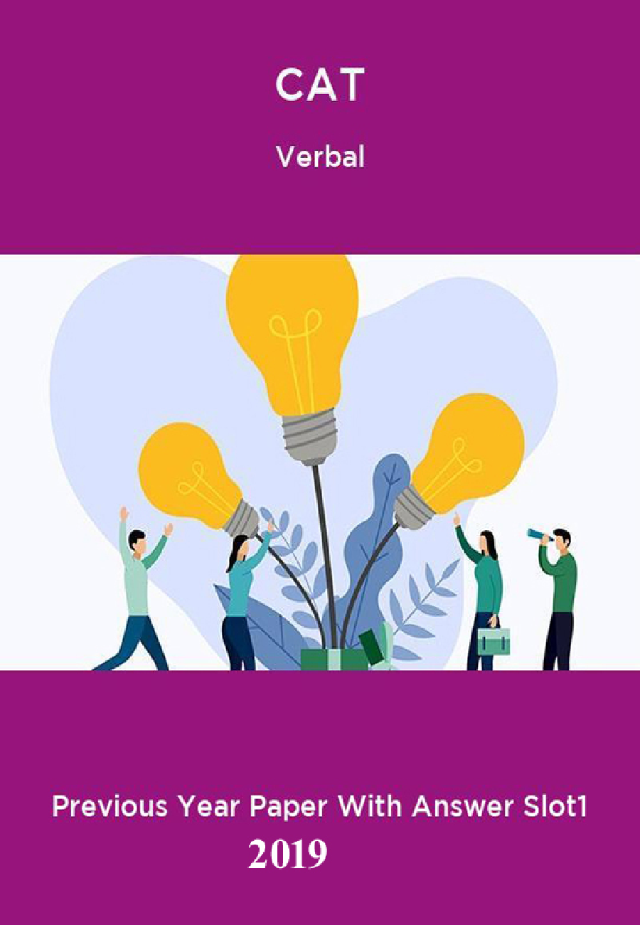 CAT Verbal Previous Year Paper With Answer Slot1 2019 - Page 1