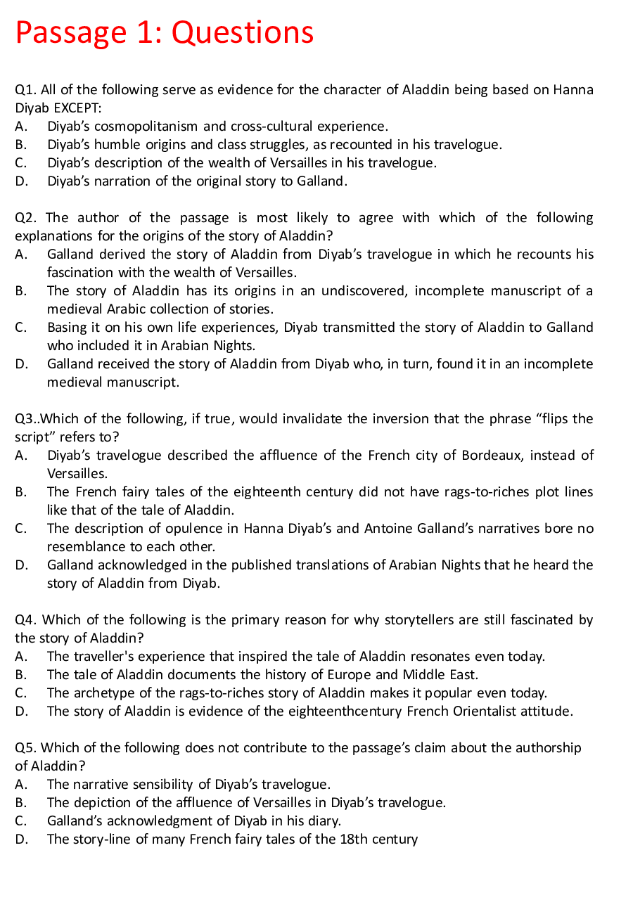 CAT Verbal Previous Year Paper With Answer Slot1 2019 - Page 4