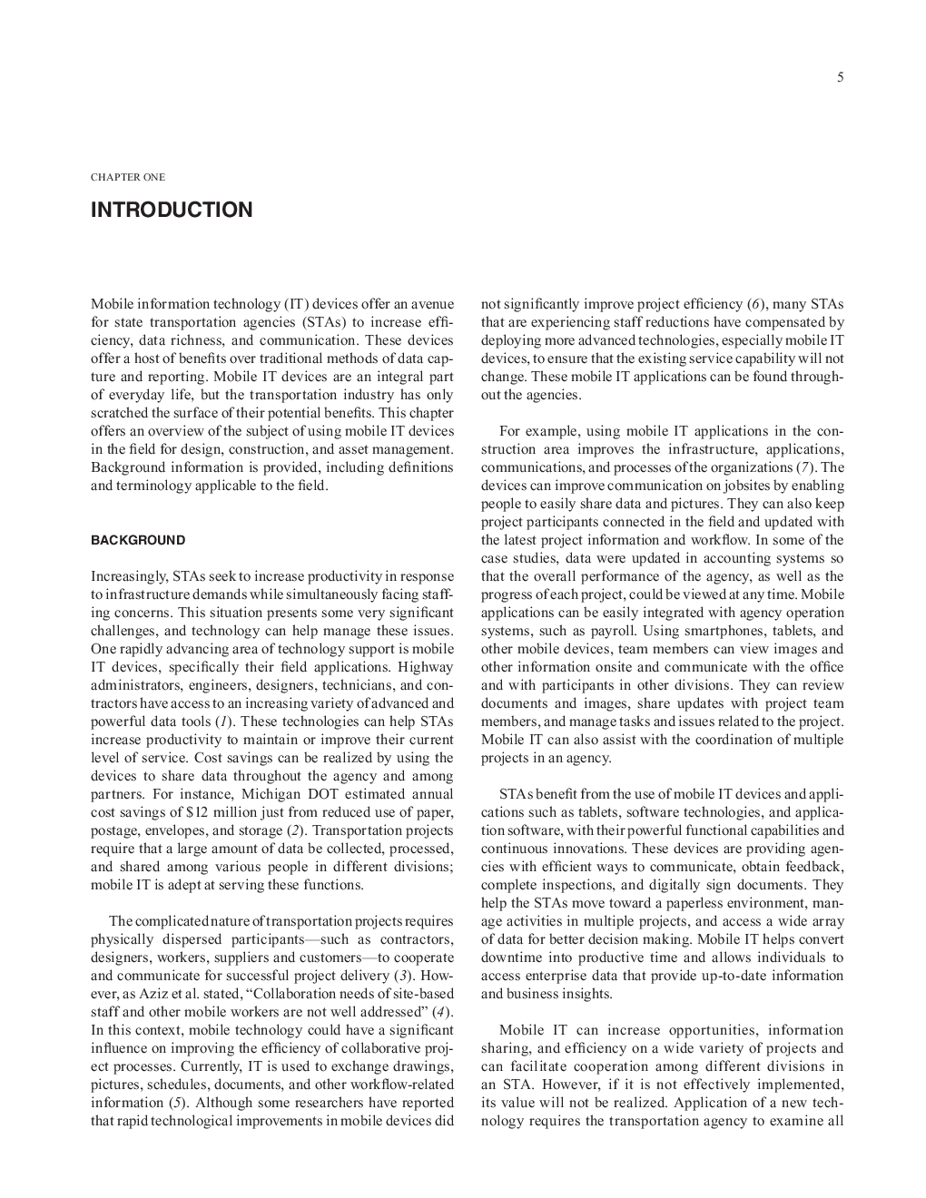 Uses Of Mobile Information Technology Devices In the Field For Design Construction And Asset Management - Page 4
