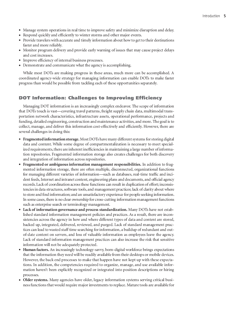 Leadership Guide For Strategic Information Management For State Departments Of Transportation - Page 5