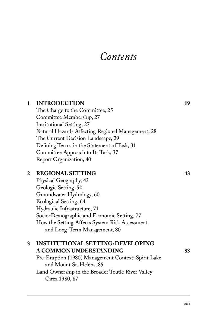 A Decision Framework For Managing The Spirit Lake And Toutle River System At Mount ST. Helens - Page 3