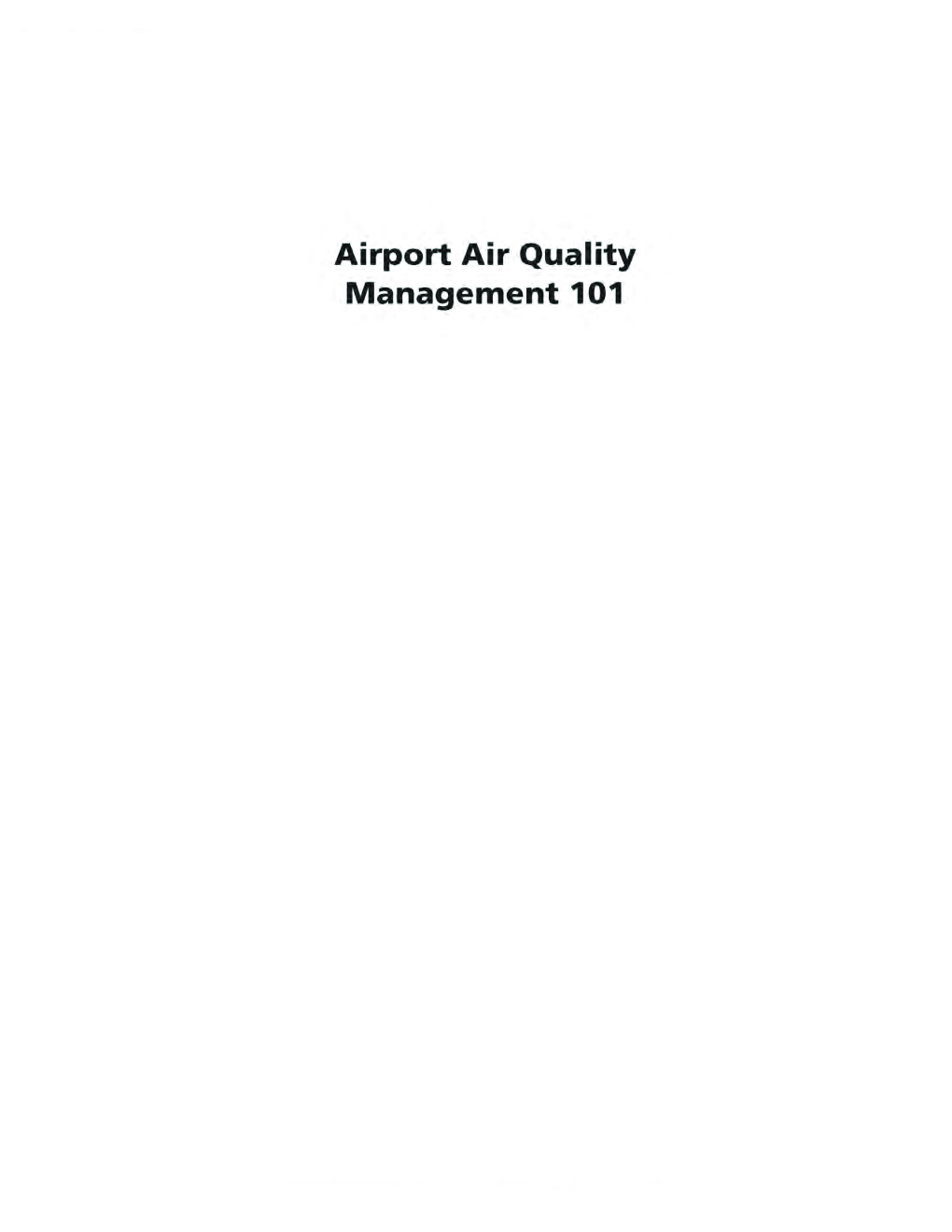 Airport Air Quality Management 101 - Page 2