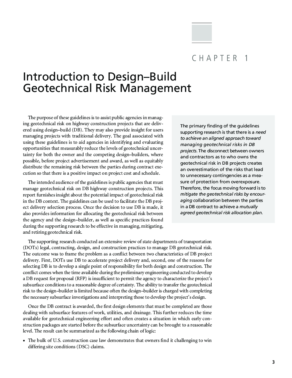 Guidelines For Managing Geotechnical Risks In Design Build Projects - Page 4
