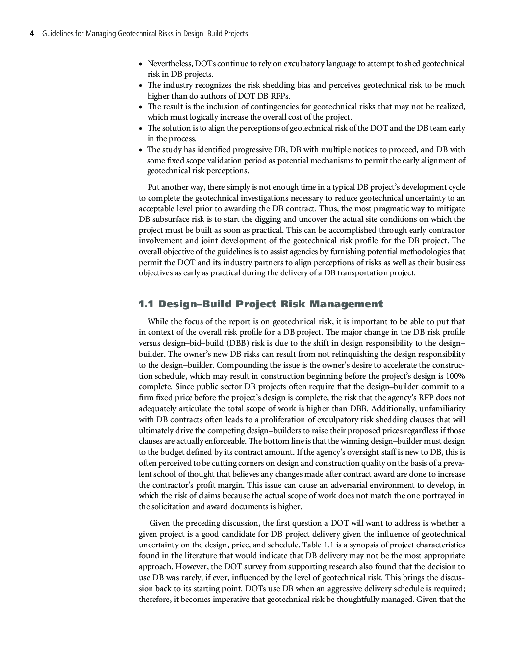 Guidelines For Managing Geotechnical Risks In Design Build Projects - Page 5