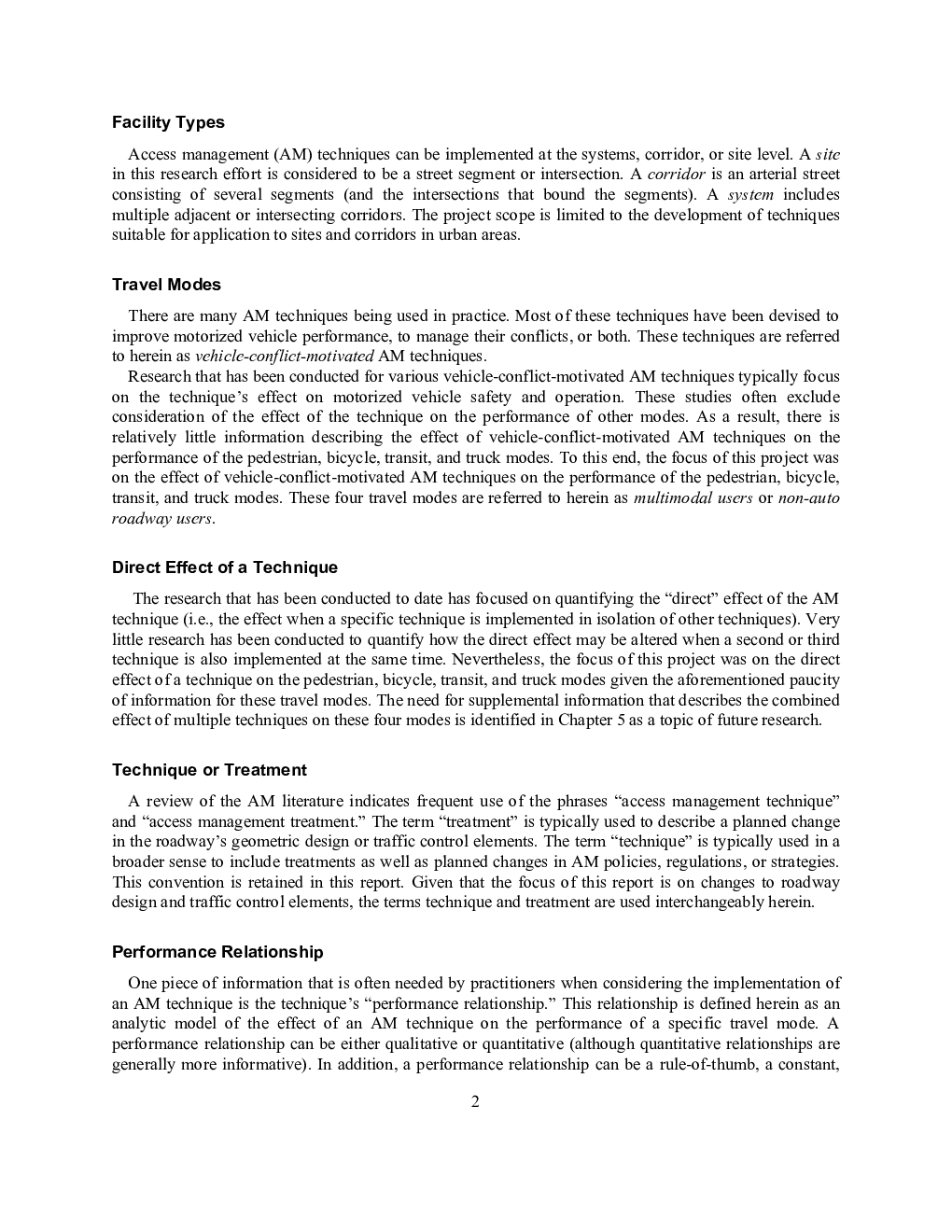 Assessing Interactions Between Access Management Treatments And Multimodal Users - Page 5