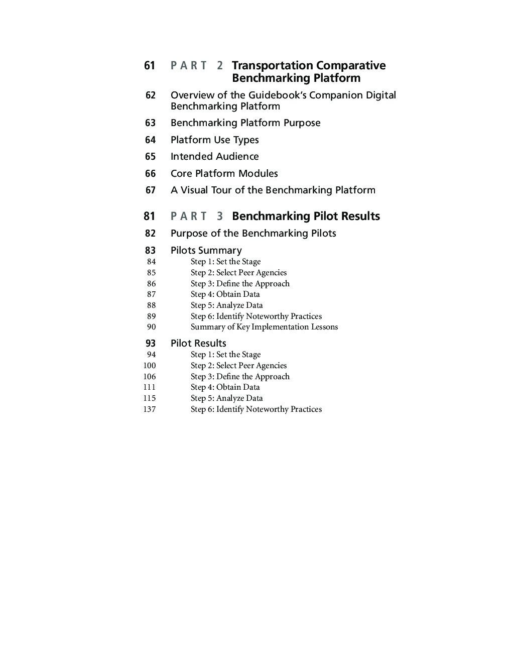 Benchmarking And Comparative Measurement For Effective Performance Management by Transportation Agencies - Page 4