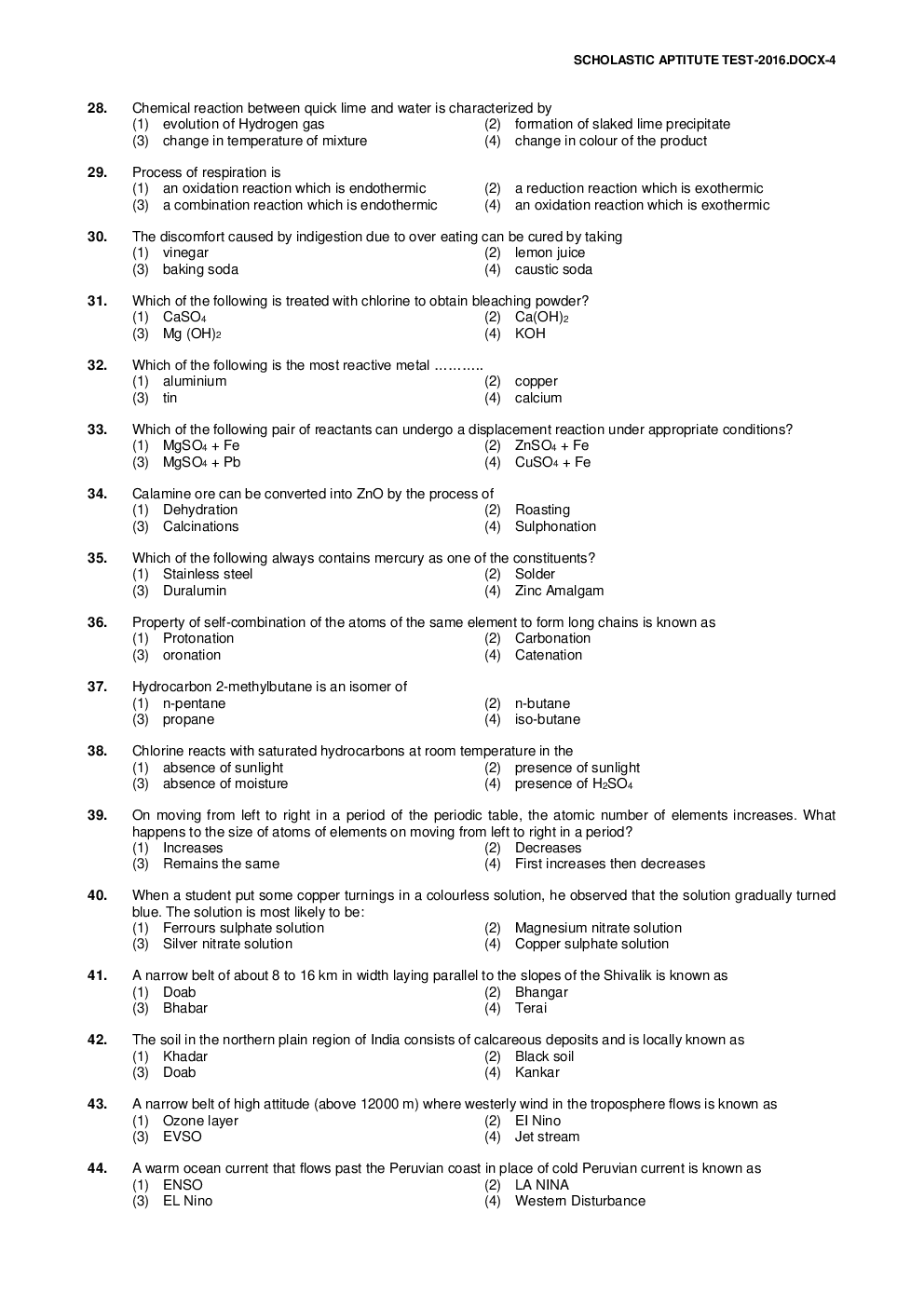 NTSE Stage I Chandigarh SAT 2016-17 (Solved Paper) - Page 5