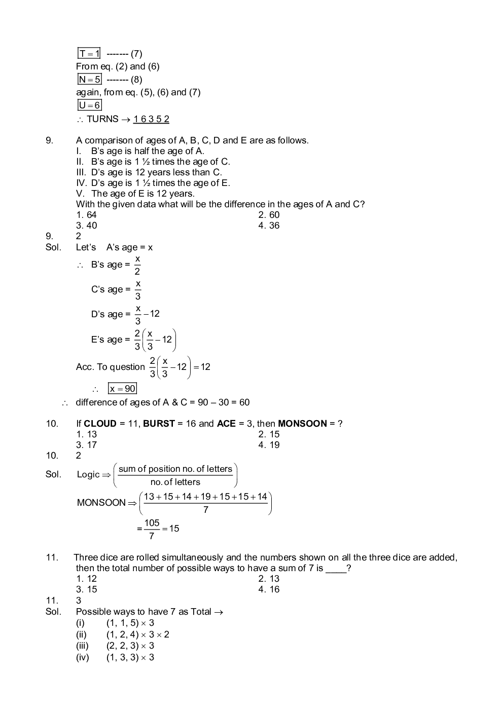 NTSE Stage II MAT 2018-19 (Solved Paper) - Page 5
