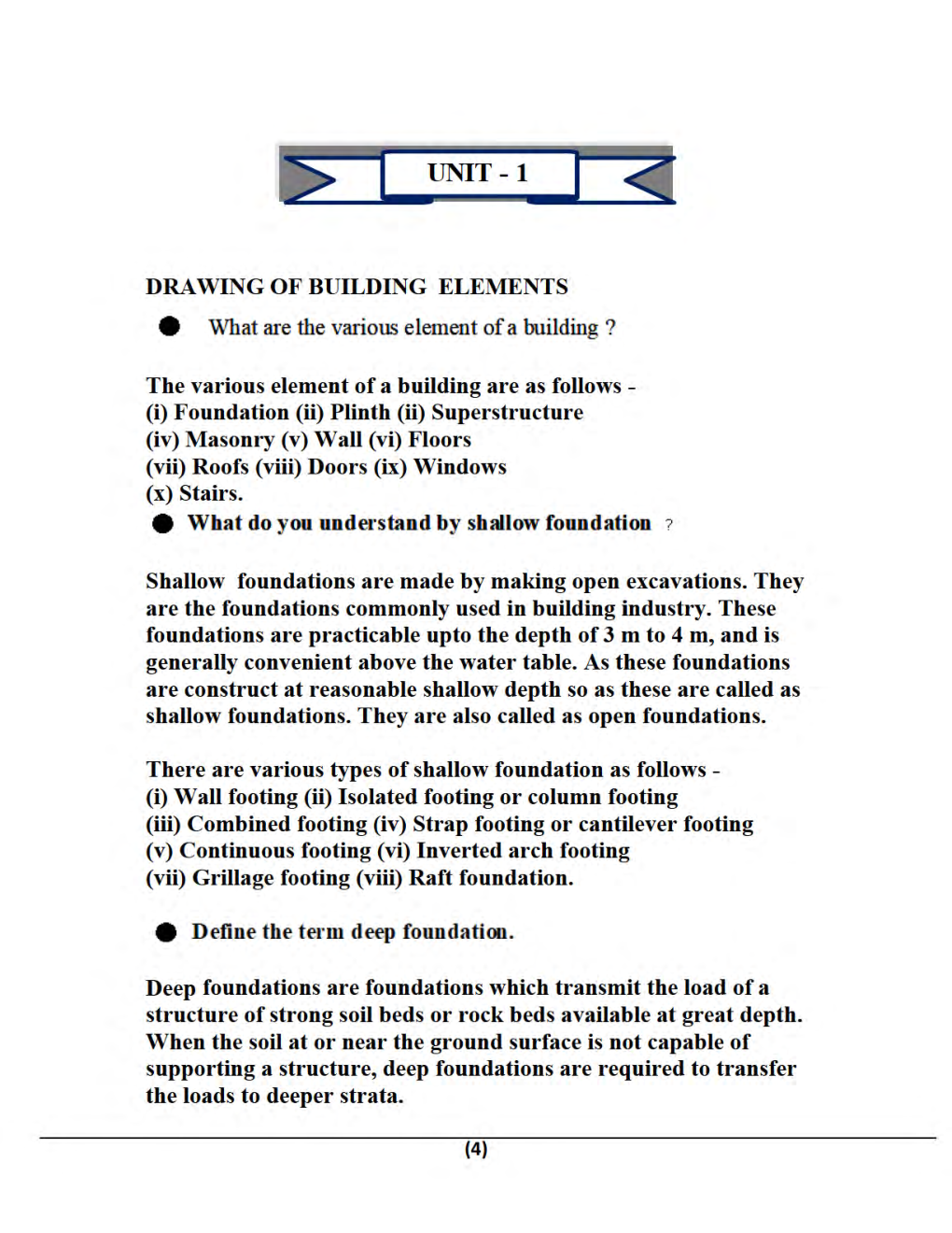 Building Planning & Architecture For Manipal University B.Tech 4th Sem Civil Engineering - Page 5
