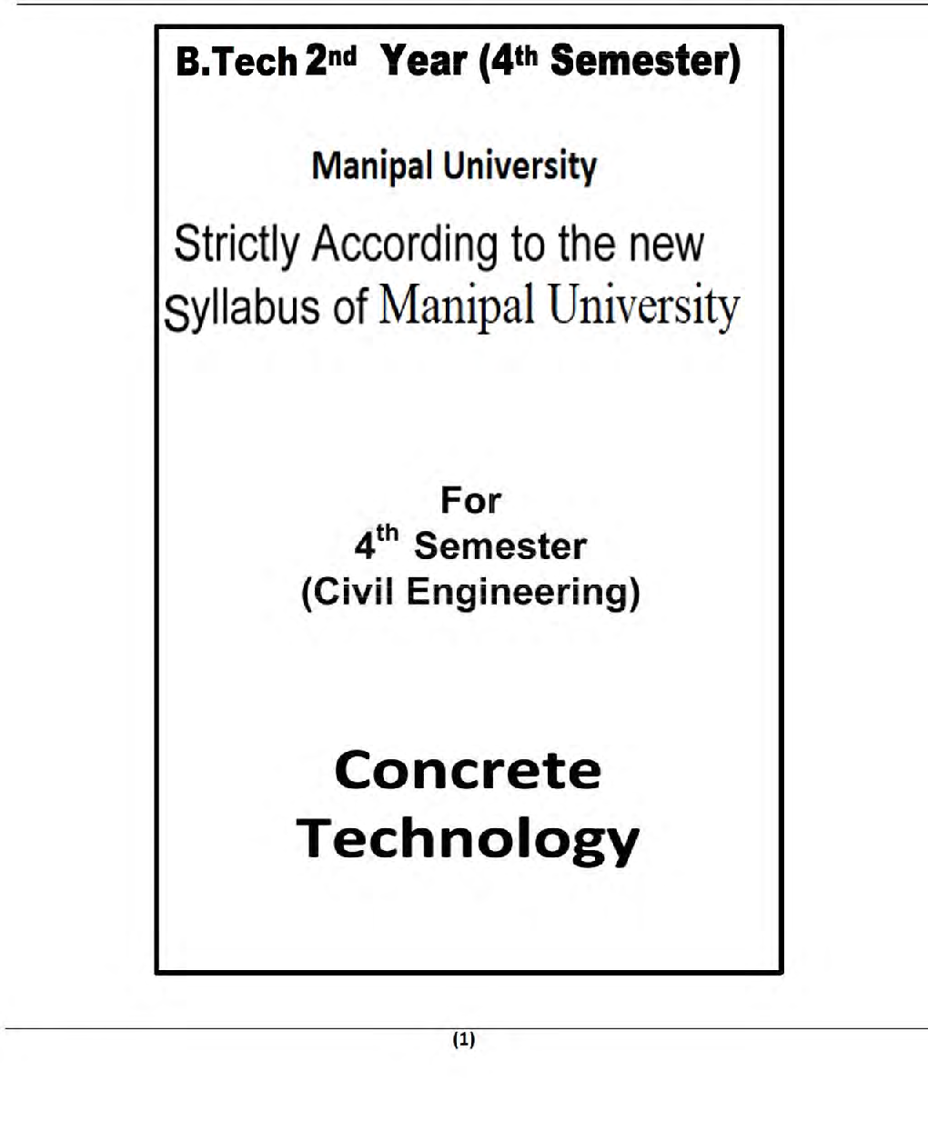 Concrete Technology For Manipal University B.Tech 4th Sem Civil Engineering - Page 2