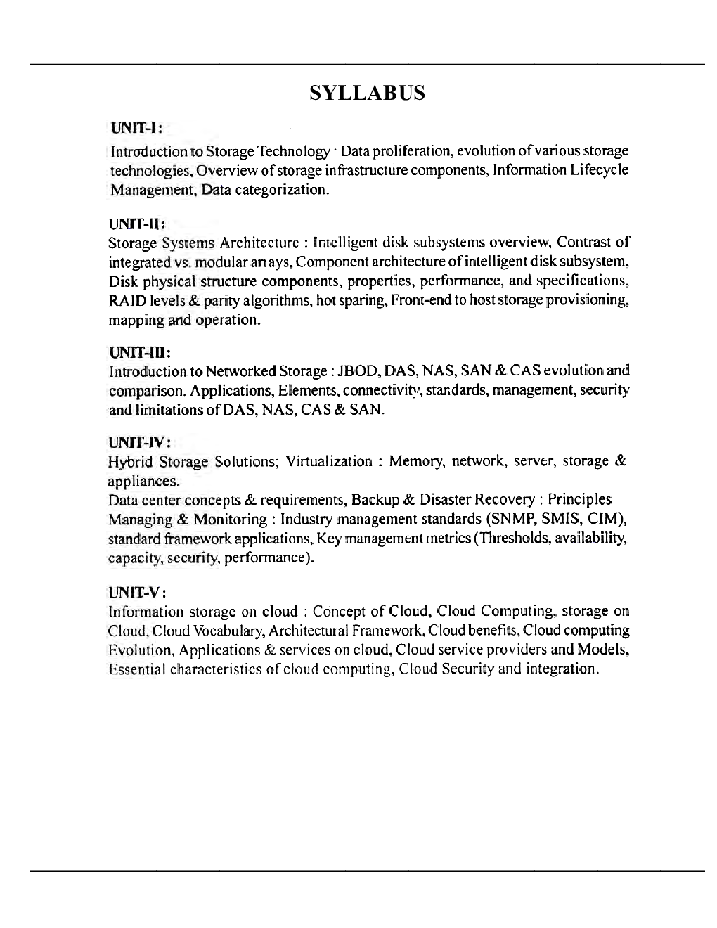 Information Storage & Management For Manipal University B.Tech 7th Sem Computer Science Engineering - Page 3