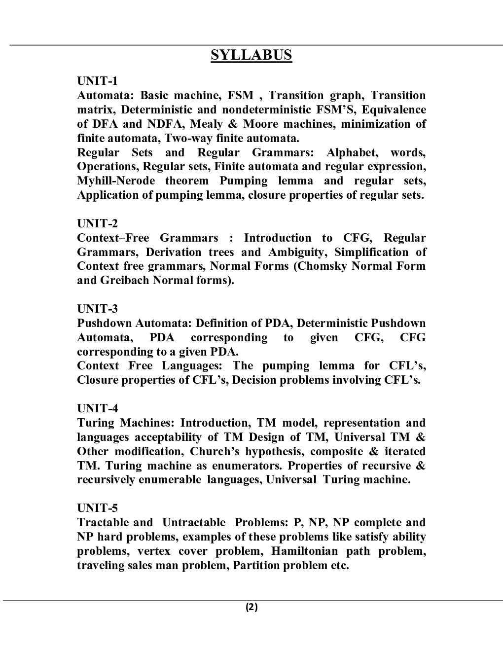 Theory Of Computation For Manipal University B.Tech 4th Sem Computer Science Engineering - Page 3