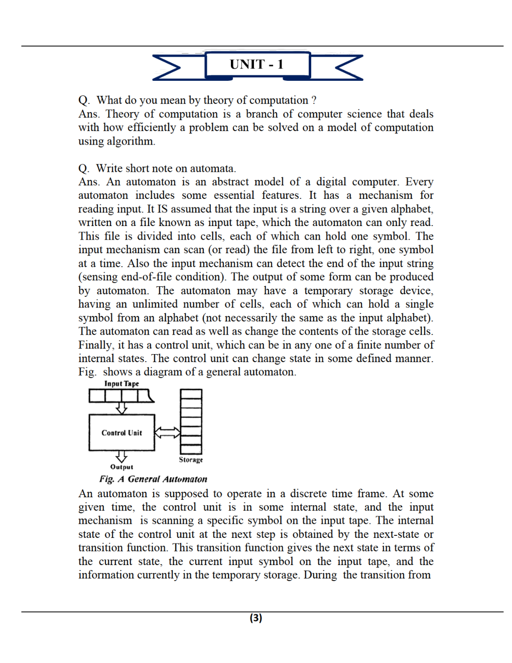Theory Of Computation For Manipal University B.Tech 4th Sem Computer Science Engineering - Page 4