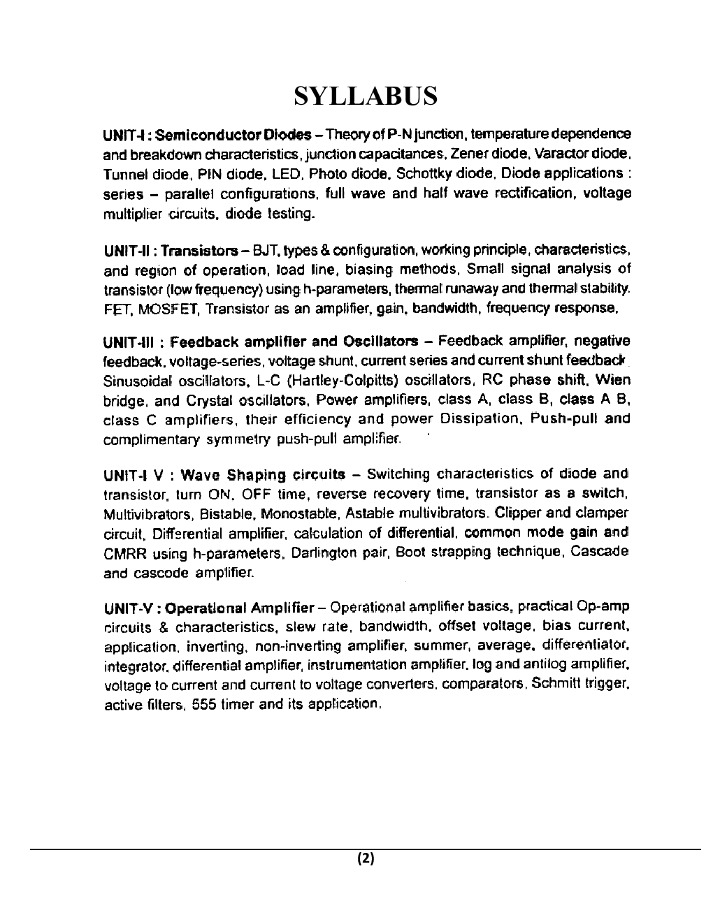 Analog Electronics For Manipal University B.Tech 3rd Sem Electrical & Electronic Engineering - Page 3