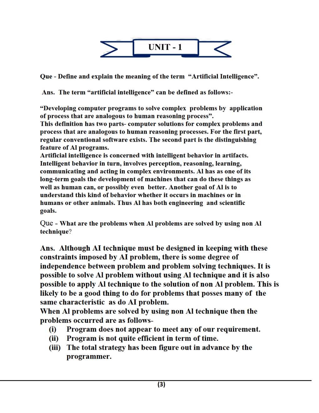 Artificial Intelligence For Manipal University B.Tech 5th Sem Computer Science Engineering - Page 4