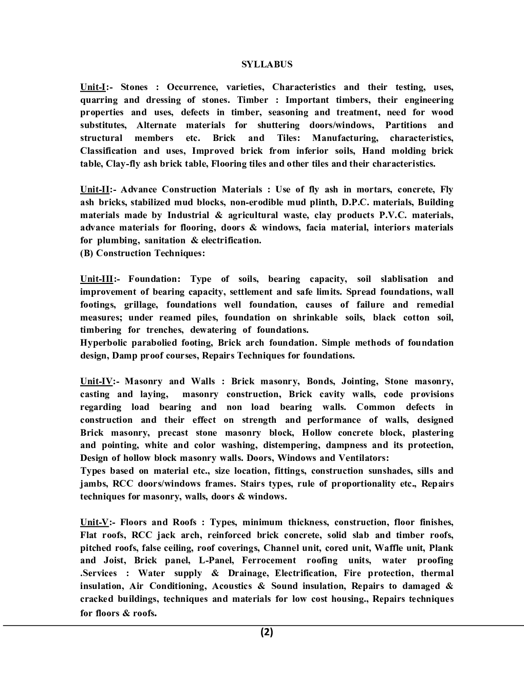 Construction Material & Techniques For Manipal University B.Tech 5th Sem Civil Engineering - Page 3