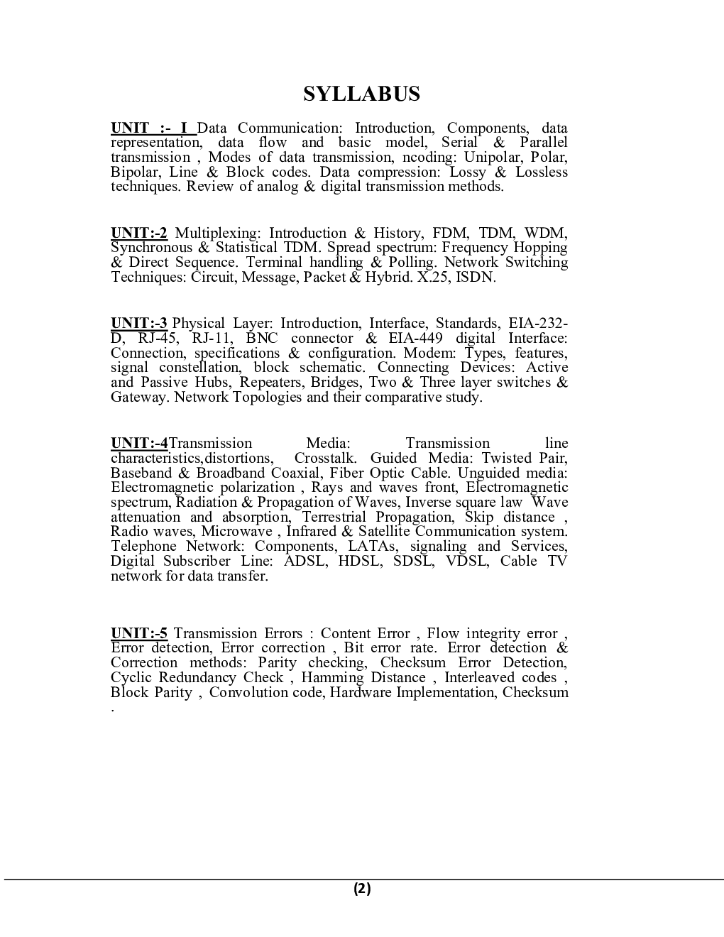 Data Communication For Manipal University B.Tech 5th Sem Computer Science Engineering - Page 3