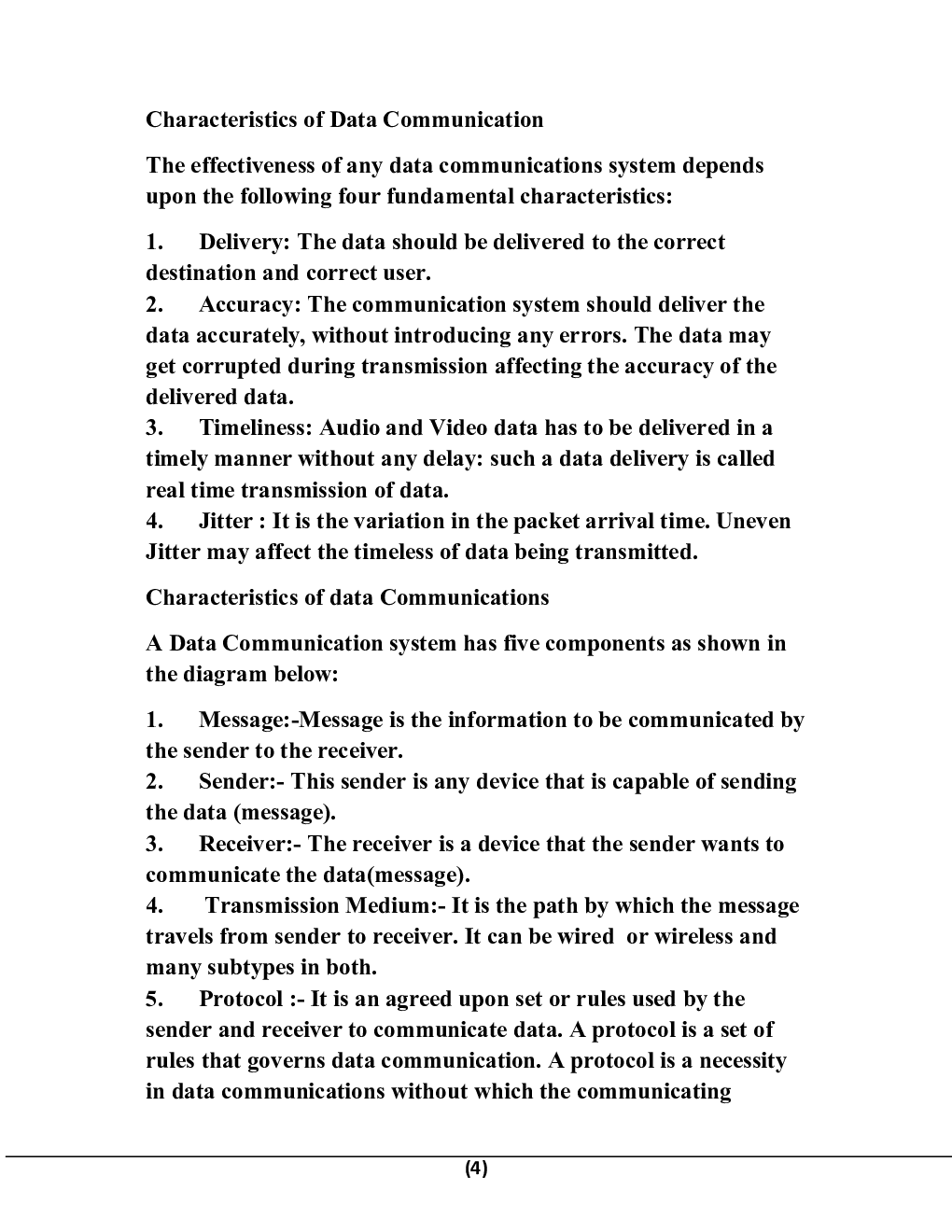 Data Communication For Manipal University B.Tech 5th Sem Computer Science Engineering - Page 5